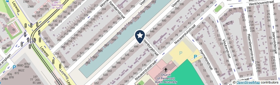 Kaartweergave Veenendaalkade 472 in Den Haag