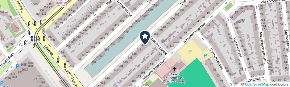 Kaartweergave Veenendaalkade 484 in Den Haag