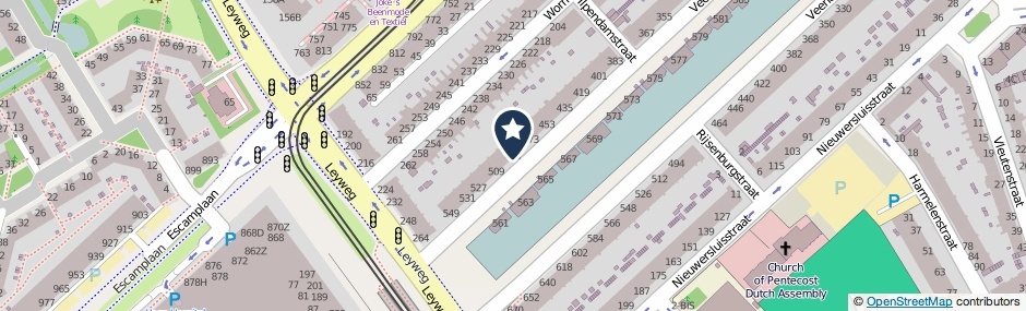 Kaartweergave Veenendaalkade 485 in Den Haag