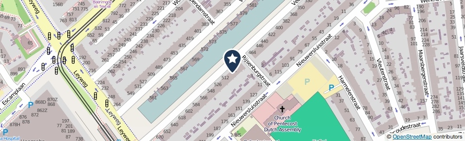 Kaartweergave Veenendaalkade 490 in Den Haag