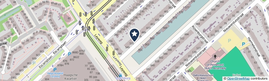 Kaartweergave Veenendaalkade 527 in Den Haag