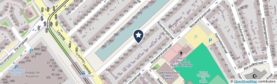 Kaartweergave Veenendaalkade 544 in Den Haag