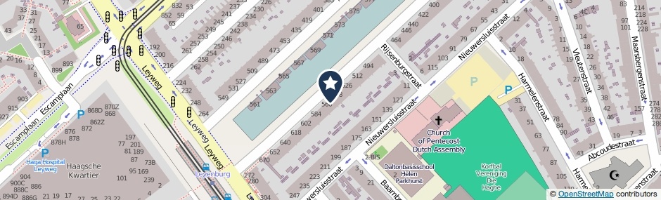 Kaartweergave Veenendaalkade 554 in Den Haag