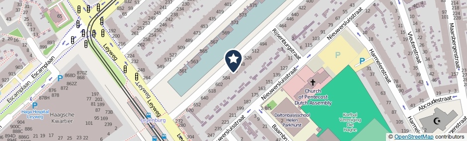 Kaartweergave Veenendaalkade 568 in Den Haag