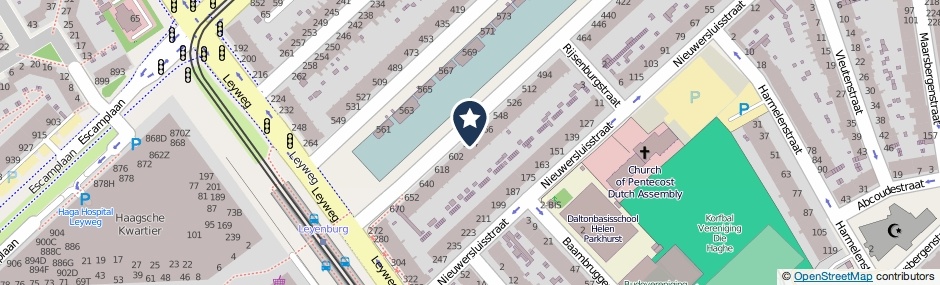 Kaartweergave Veenendaalkade 582 in Den Haag