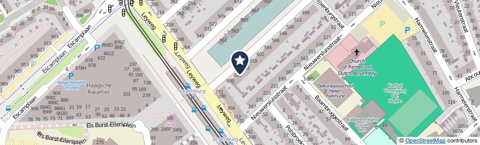 Kaartweergave Veenendaalkade 646 in Den Haag