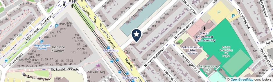 Kaartweergave Veenendaalkade 658 in Den Haag