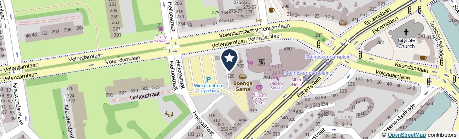 Kaartweergave Volendamlaan 718 in Den Haag
