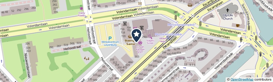 Kaartweergave Volendamlaan 724 in Den Haag