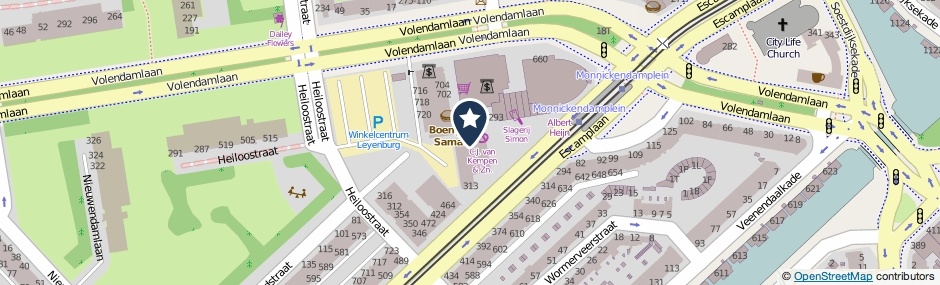 Kaartweergave Volendamlaan 736 in Den Haag