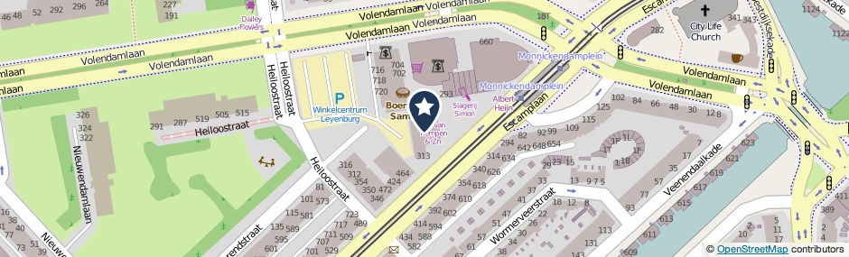 Kaartweergave Volendamlaan 764 in Den Haag