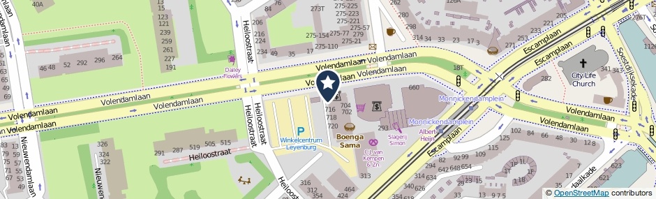 Kaartweergave Volendamlaan 784 in Den Haag