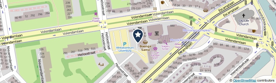 Kaartweergave Volendamlaan 850 in Den Haag
