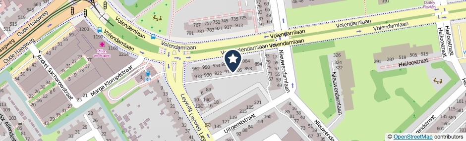 Kaartweergave Volendamlaan 910 in Den Haag