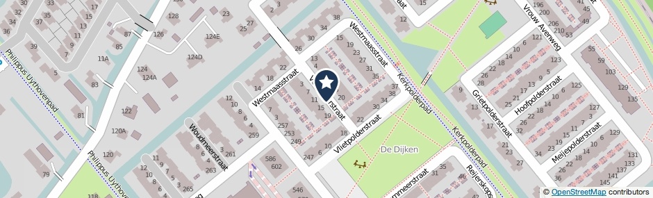 Kaartweergave Voormeerstraat in Den Haag