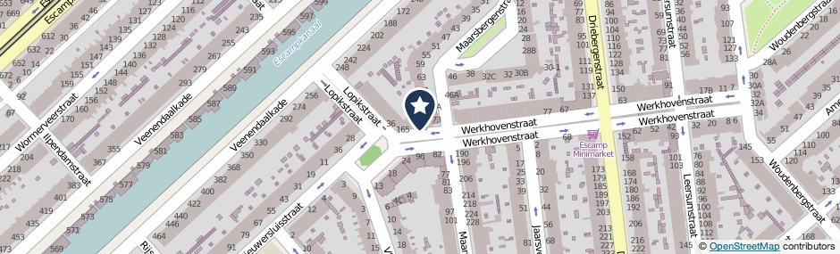 Kaartweergave Werkhovenstraat 153 in Den Haag