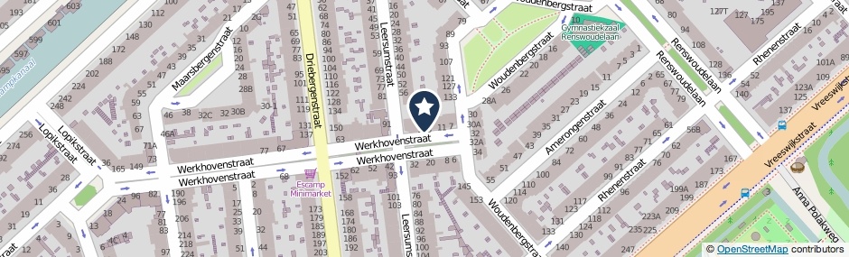 Kaartweergave Werkhovenstraat 17-A in Den Haag