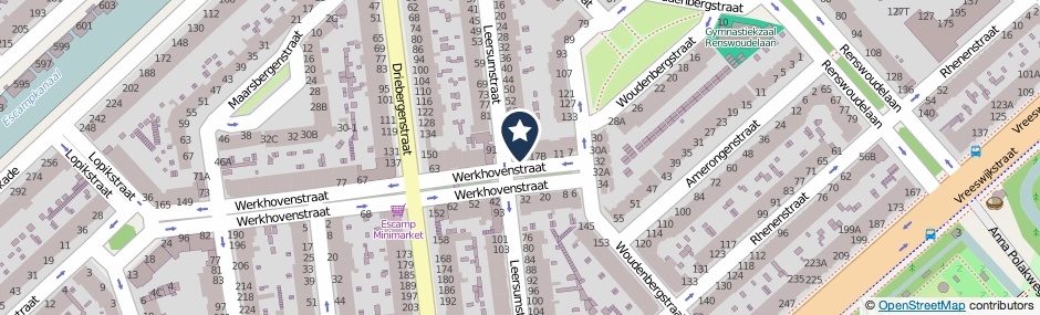 Kaartweergave Werkhovenstraat 25 in Den Haag