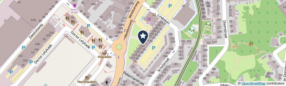 Kaartweergave Westduinweg 1021 in Den Haag