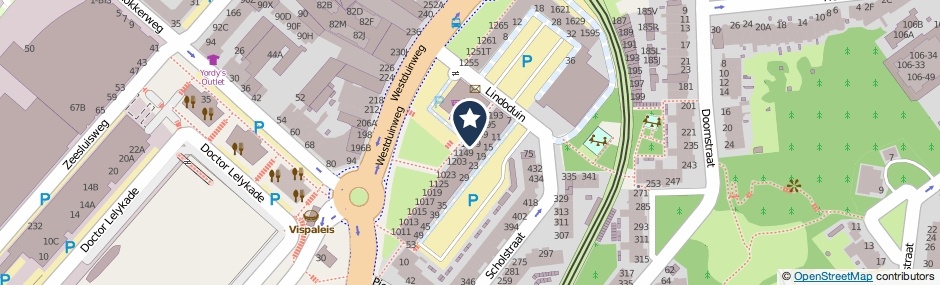 Kaartweergave Westduinweg 1029 in Den Haag