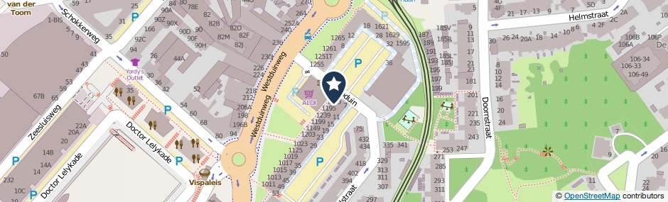 Kaartweergave Westduinweg 1037 in Den Haag