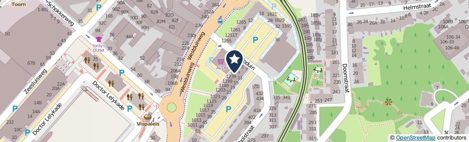 Kaartweergave Westduinweg 1039 in Den Haag