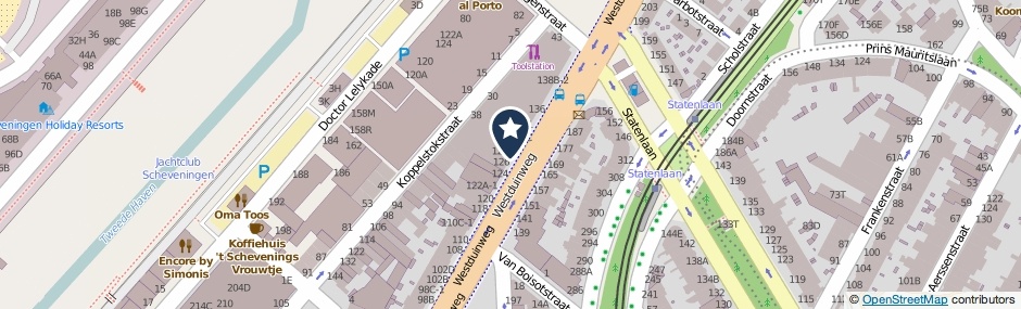 Kaartweergave Westduinweg 126-D in Den Haag