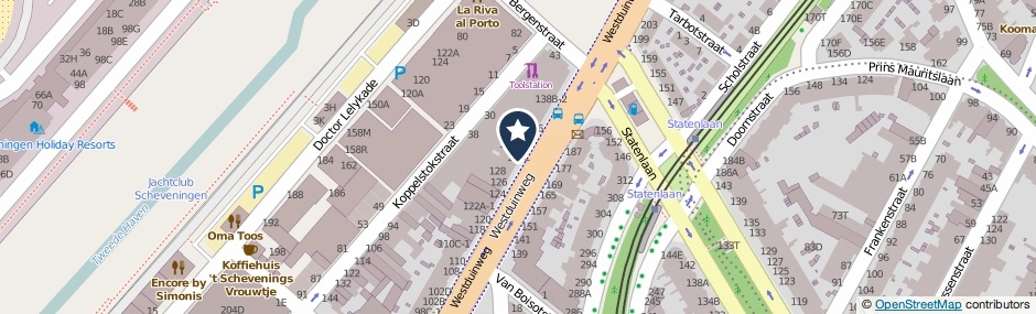 Kaartweergave Westduinweg 130-C in Den Haag