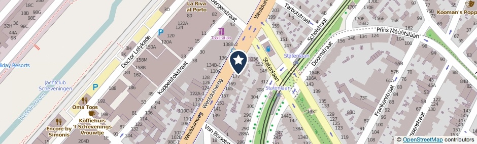 Kaartweergave Westduinweg 183 in Den Haag
