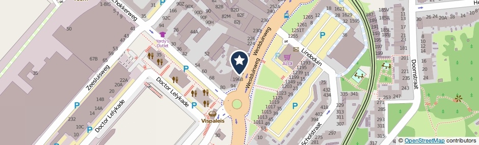 Kaartweergave Westduinweg 198 in Den Haag