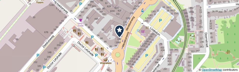 Kaartweergave Westduinweg 206-A in Den Haag