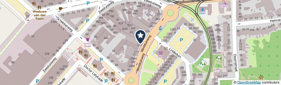 Kaartweergave Westduinweg 228 in Den Haag