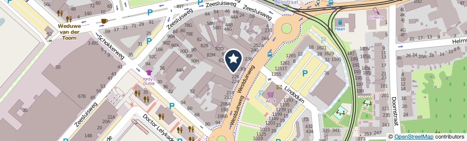 Kaartweergave Westduinweg 230 in Den Haag