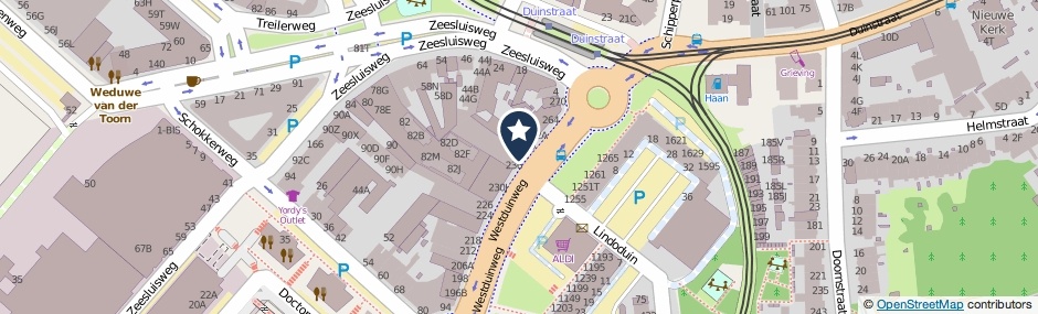 Kaartweergave Westduinweg 236-A in Den Haag