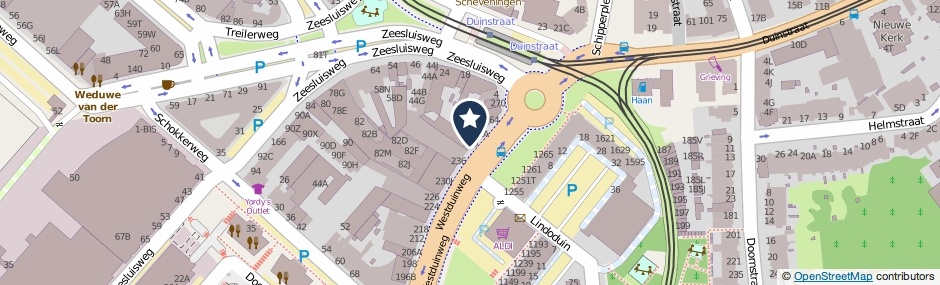 Kaartweergave Westduinweg 242-A in Den Haag