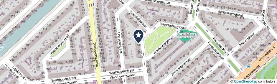 Kaartweergave Woudenbergstraat 101 in Den Haag