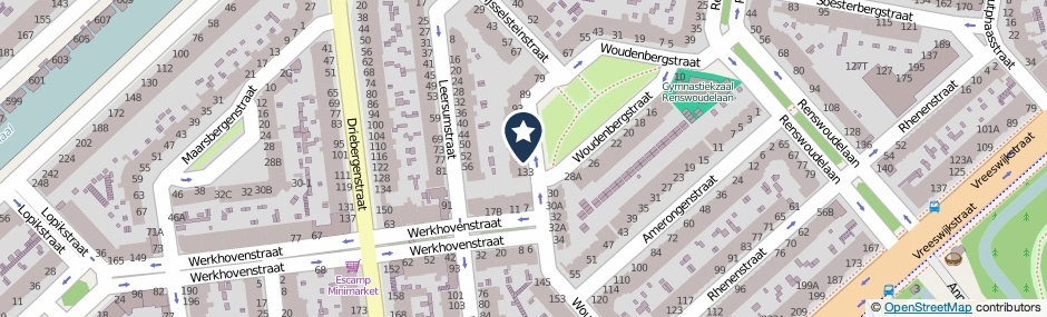 Kaartweergave Woudenbergstraat 123 in Den Haag