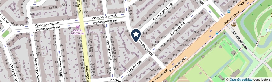 Kaartweergave Woudenbergstraat 175 in Den Haag