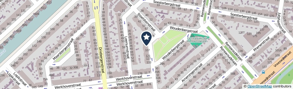 Kaartweergave Woudenbergstraat 93 in Den Haag