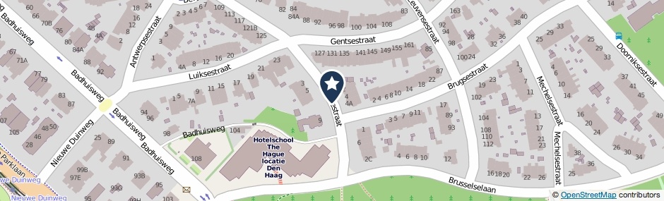 Kaartweergave Ypersestraat in Den Haag