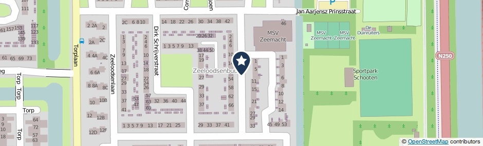 Kaartweergave Aarjen Teunisz Jongkeesstraat in Den Helder