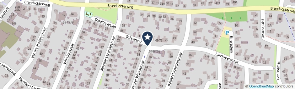 Kaartweergave Scheerpad in Denekamp