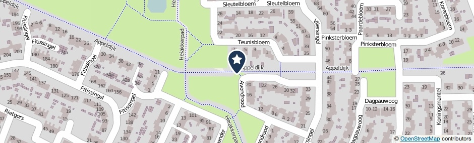 Kaartweergave Appeldijk in Deurne
