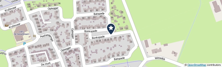 Kaartweergave Batspade in Deurne
