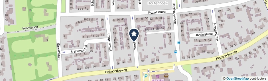 Kaartweergave Franckstraat in Deurne