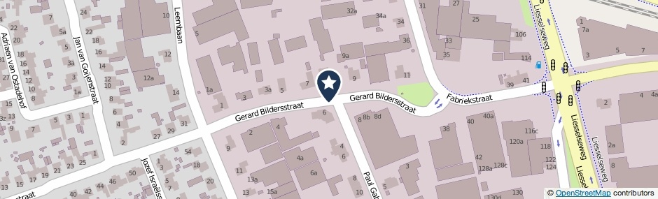 Kaartweergave Gerard Bildersstraat in Deurne