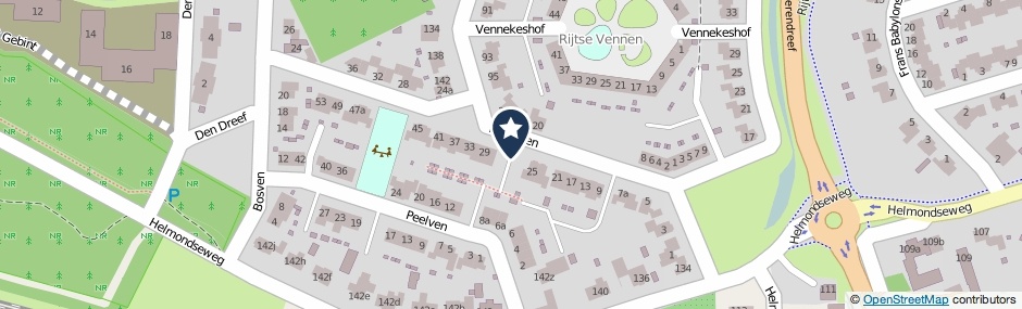 Kaartweergave Heideven in Deurne