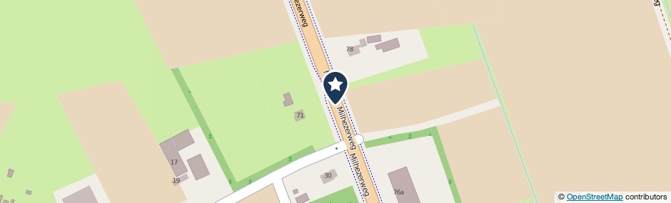 Kaartweergave Milhezerweg in Deurne