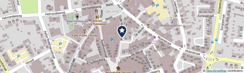 Kaartweergave Oude Martinetstraat in Deurne