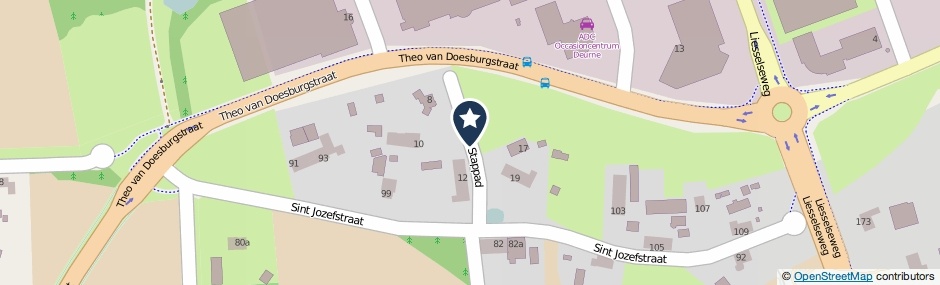 Kaartweergave Oude Stappad in Deurne